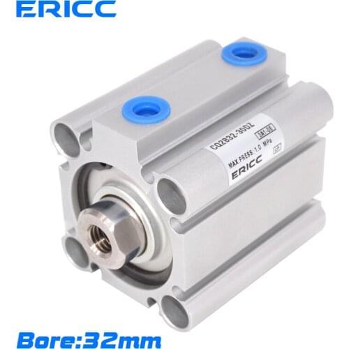 CDQ2B32-20DZ Compact Cylinder Double Acting Single Rod CQ2B32-75DZ With auto switch stroke 5-100mm CQ2A32-30DCZ CDQ2A32-50DZ-M9B