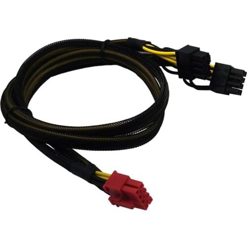 CPU 8 Pin Male to Dual PCIe 2X 8 Pin (6+2) Male GPU Power Adapter Cable for Antec Modular Power Supply 25-Inch(63cm)