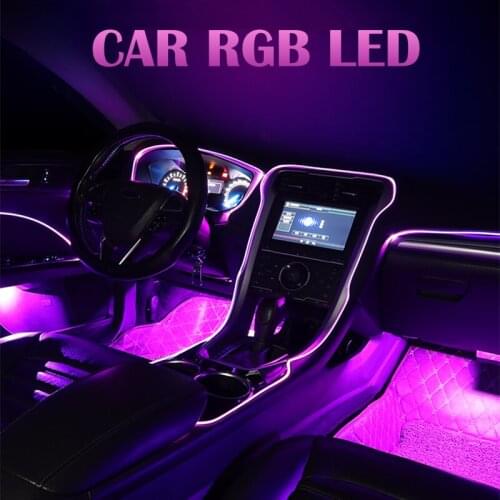 Romantic Flexible Car Atmosphere Lamps APP Sound Remote Control RGB Mode Colorful Auto Interior Ambient Light Decorative Lamp