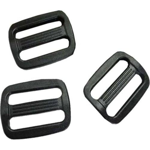 100pcs25mm/32mm/38mm black POM plastic adjustable buckles Tri Glide slide buckle backpack straps webbing free shipping2016012701