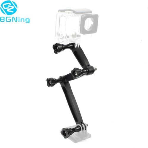 Aluminum Alloy Extension Arm Helmet Selfie Stick Tripod Monopods Kit with Screws for Sport Camera Hero 5 4 3+ SJCAM Xiaoyi