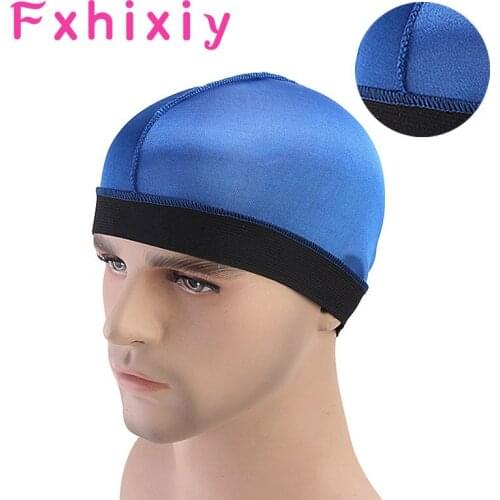 Unisex Summer Satin Breathable Turban Hat Men Hip Hop Durags Bandanas Turban Hat Biker Headwear Wholesale