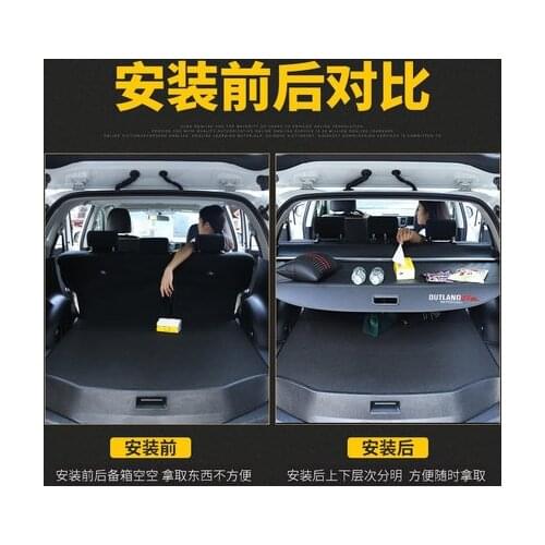 Retractable Trunk Shelf Shade Curtain Security Cargo Cover 1 Pcs For Mitsubishi Outlander 2013-2018 Interior