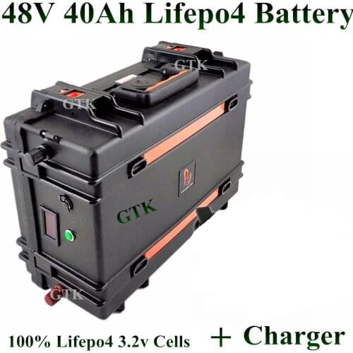100% 48V 40Ah LiFePO4 Battery Pack 2000W Electric Bicycle Battery + BMS Charger 48v lithium scooter electric bike battery pack