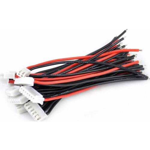 12 pieces of silicone cable balance charging 1~6S battery balance charger plug connector adapter charging plug cable