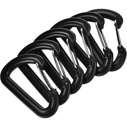20pcs Climbing Carabiner Keychain Outdoor Hiking Buckle Snap Clip Bottle Hook Rock Climbing Gear