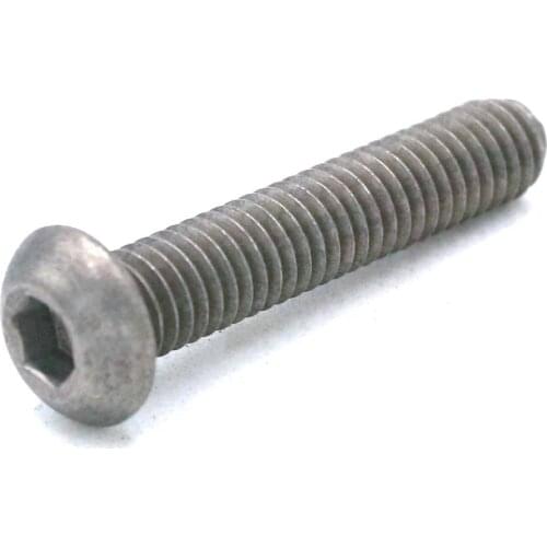 20pcs M6 x 30mm GR2 TA2 Pure Titanium Hex Socket Dome Cap Screw Bolt Anti Acid Corrosion