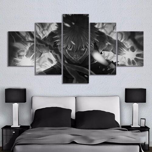 No Framed Canvas 5Pcs My Hero Academia Bakugo Katsuki Anime Wall Art Poster Home Decor Pictures Living Room Decoration Paintings