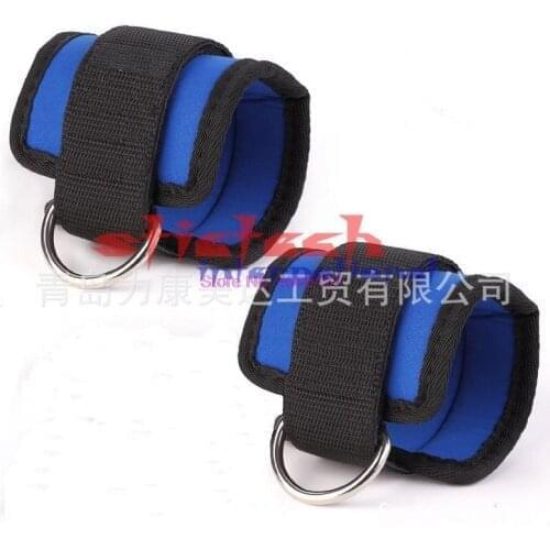 By dhl or ems 100pcs Ankle Anchor Strap Belt Multi Gym Cable Attachment Thigh Leg Pulley Strap Lifting Fitness Exercise Training