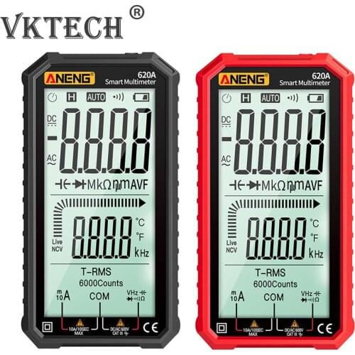 620A LCD Digital Multimeter Portable 6000 Counts Auto Ranging AC DC Volt Voltmeter Ammeter Ohm Voltage Capacitance Tester Meter