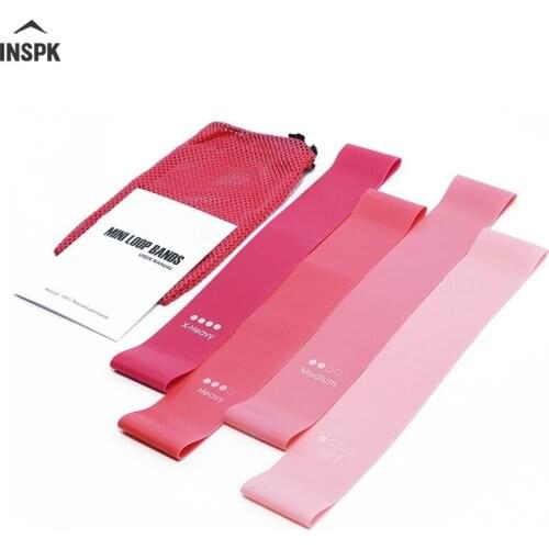 Yoga Elastic Band Fitness 4 Colors Outdoor Fitness Equipment 0.5mm-1.1mm Rubber Bands with Bag and Instruction For Yoga Fitness