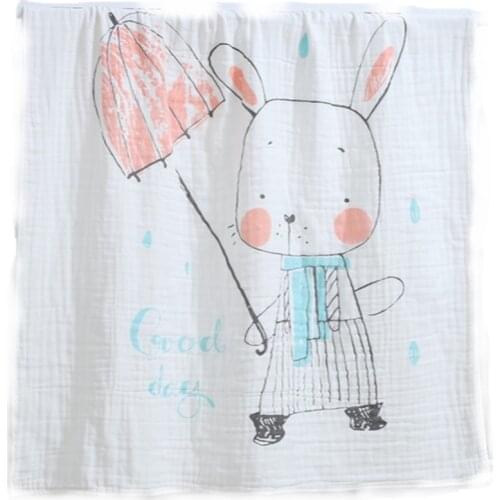 Cartoon Print Cotton Square All Seasons Baby Bath Towel Summer Blanket Swaddling Childrens Beach Cloths Kids Stuff