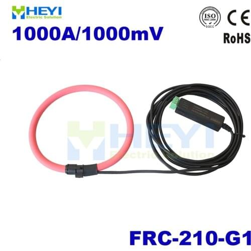 Red rogowski coil FRC-210-G1 Input : 1~1000A Output : 1V transformer coil rogowski air core coil