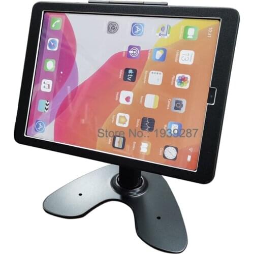 For 12.9 inch iPad Pro desktop security kiosk stand with lock casing anti-theft enclosure display support metal