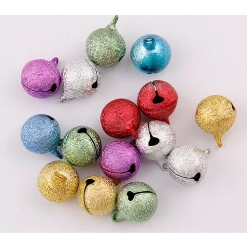New Metal School Bell Round Shape 6.10.12mm Copper Shape Jingle Bells For Charm Bells Necklace Fit Festival/Party/Pets Necklace