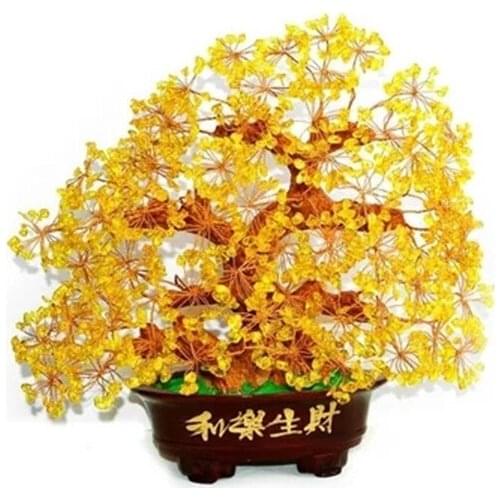Genuine natural crystal ornaments rich tree lucky tree tree powder