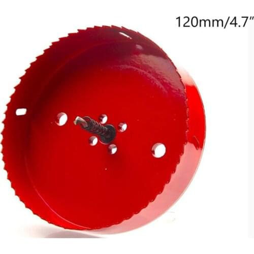 4.7 inch Dia Wood Iron Spring Loaded Hole Saw Drilling Tool (120mm/4.7-inch)