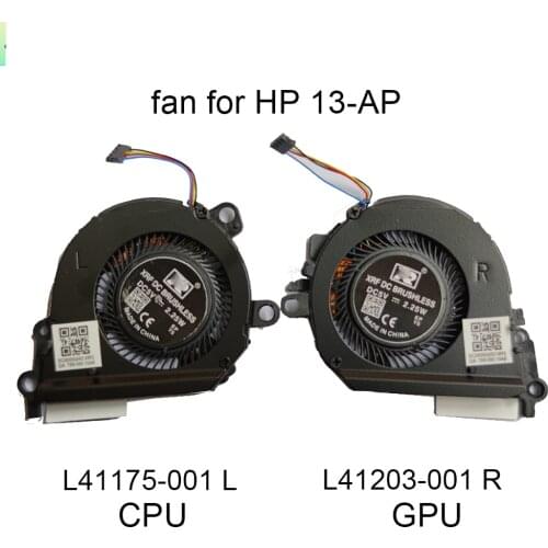 Laptop Processor Cooling Fans CPU GPU Cooler fan for HP Spectre X360 13-AP 13-AP0013DX AP0023DX L41175 L41203 001 ND55C03 18C07