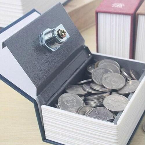 Key Deposit Box Mini School Locker Bank Change Storage Hidden Security Money Storage Tonic Book Safe Money Lock Secret Coin I8V7