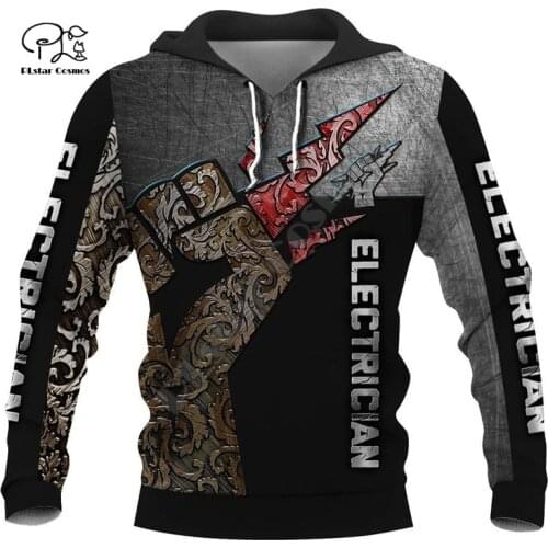 PLstar Cosmos 3DPrint Electrician Lineman IronWorker Harajuku Streetwear Men/Women Unisex Funny Zip Hoodie/Sweatshirt/Jacket-a18