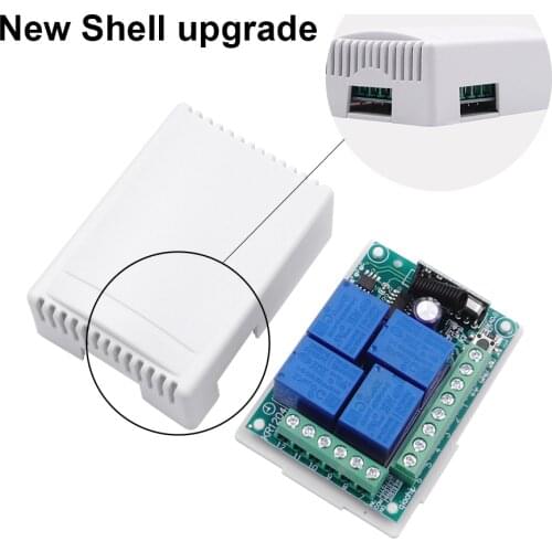 QIACHIP 433Mhz Universal Wireless Remote Control Switch DC 12V 4 CH RF Relay Receiver Module For Smart Home Garage Gate 433 Mhz
