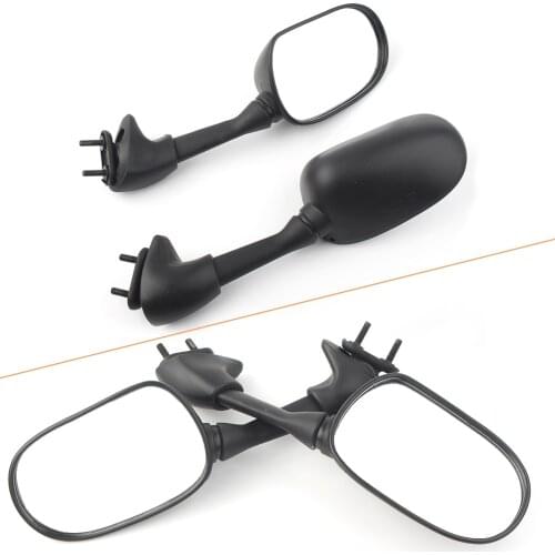YZF-R6 Motorcycle Rearview Mirrors Left & Right Side Rear View Mirror for Yamaha YZF R6 2001 2002 Black