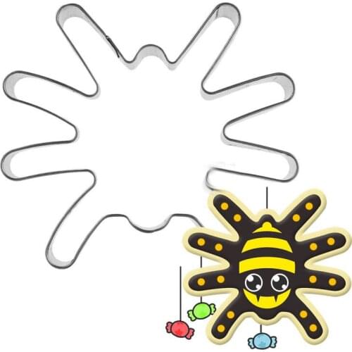 1Pcs Halloween Spider Cookie Cutter Metal Biscuit Mold Stainless Steel DIY Dessert Maker Animal Insect Stainless Cookie Mold