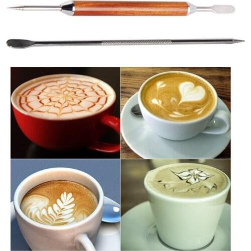 1PC Stainless Steel Latte Spatula Needle, Coffee Fancy Barista Tool, Cappuccino Latte Spatula Needle for Home Kitchen