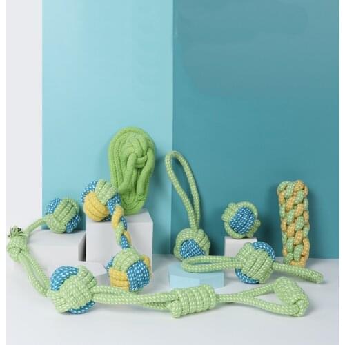 1pcs Pet Dog Chew Toys for Small Dogs Cleaning Teeth Bite Resistant Puppy Dog Rope Knot Ball Toy Playing Animals Dogs Pets Toys