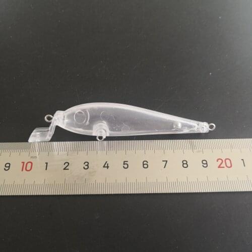 10pcs 95mm unpainted fishing lure ABS popper 6.8g blank crankbait 236# Free Eye