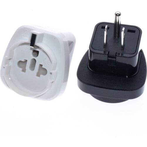10pcs/lot white black Embedded Swiss Italy EU German Converte to 3pin AC USA american plug adapter Power Plug Travel Converter