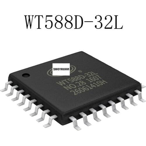 100pcs X WT588D-32L WT588D WT588D-32 3*8 QFP32 new Free Shipping