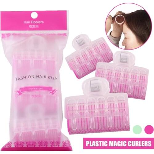 3pcs/bag Hair Curler Rollers Bang Roll Curler Plastic Self-adhesive Curly Hair Accessories Girl Beauty Hairdressing Styling Tool