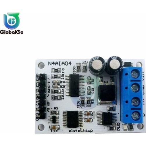 4-20MA/0-20MA/0-5V/0-10V 4ch Voltage Analog Acquisition RS485 Modbus RTU ADC Module High Measurement Accuracy