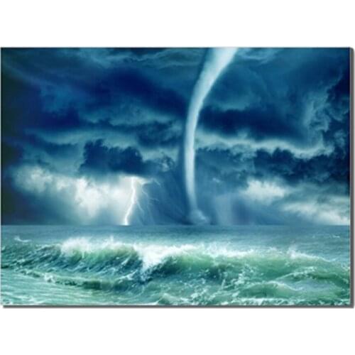 DIY diamond embroidery Tsunami full square round diamond painting Sea landscape cross stitch kits 5D mosaic decoration home