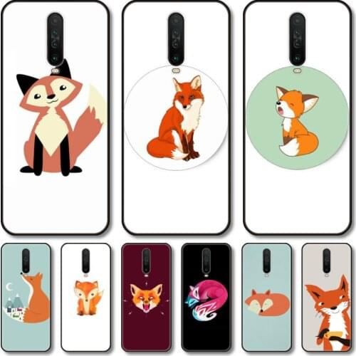 Lovely foxes Phone Case For XiaoMi Redmi Note 10S 9S 8 7 6 T Pro Black Cover Silicone Back TPU
