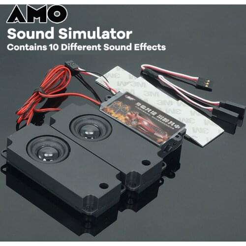 RC Car Parts Speakers 2 Generation Motor Sound Simulator Group 10 Effect Accelerator Linkage Engine Sound Simulator 1/10 Crawler
