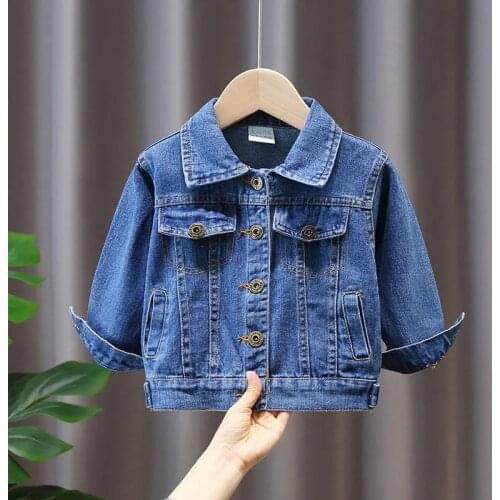 Childrens Denim Jackets Trench Jean Embroidery Jackets Girls Kids clothing Boy Baby Denim Coat Casual Outerwear Spring Autumn