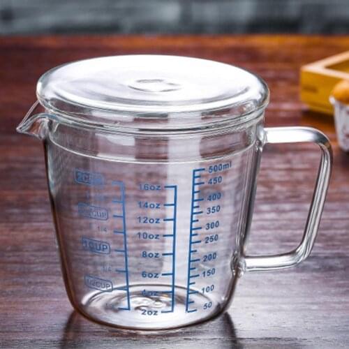 50% Dropshipping!!Milk cup measuring cup scale with cover glass multi-purpose household