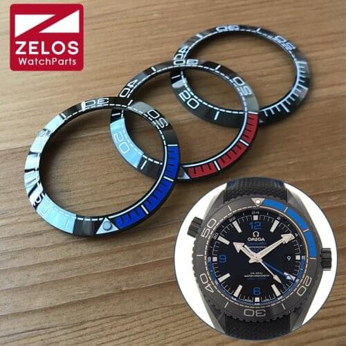 Ceramics bezel insert for OMG Omega Seamaster automatic man watch parts 215.92.46.22 tools