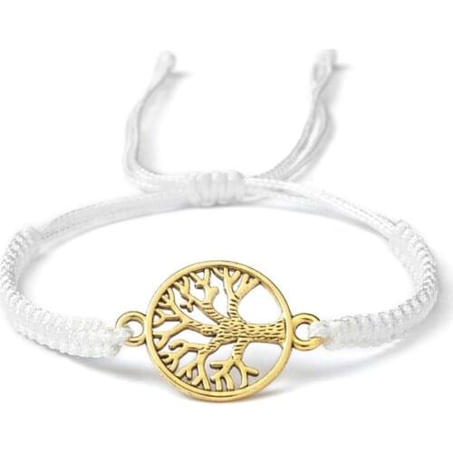 Classic Braided Wrap Bracelets for Men Women Vintage Life Tree Lucky Charm Adjustable Friendship Bracelet Handmade Jewelry Gift