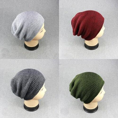Cool Outdoor Knit Caps Adult Beanie Skateboard Hats Knitted Striped Caps Autumn and Winter Men Women Warm Wool Caps Accessories