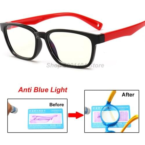 Square Blue Light Kids Glasses Optical Frame Children Boy Girls Computer Transparent Blocking Anti Reflective Eyeglasses 2020