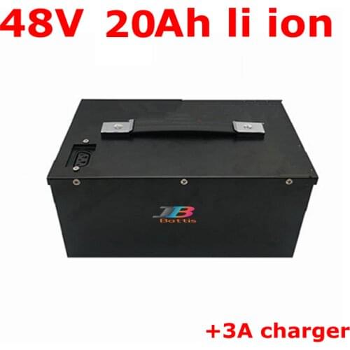 48v 20ah lithium ion battery with BMS li ion rechargeable for 1500w bike bicycle e scooter Rickshaw EV + 3A charger