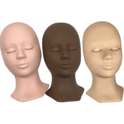 Mannequin For Eyelashes Set Lash Mannequin Head Dummy For Eyelash Extension Practice Lashes Accessories Lash Extension Supplies