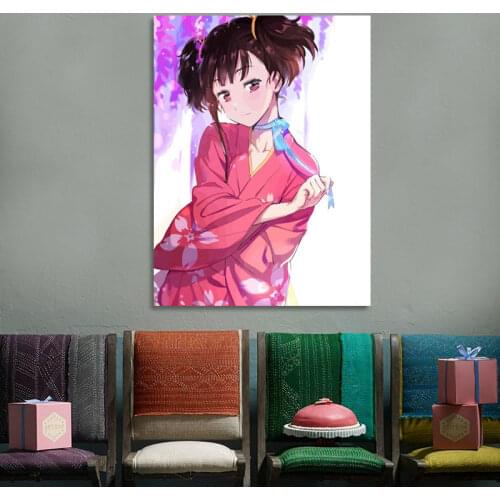 Diy oil painting iron fortress modular painting Japan Style cartoon beauty girl coloring by numbers