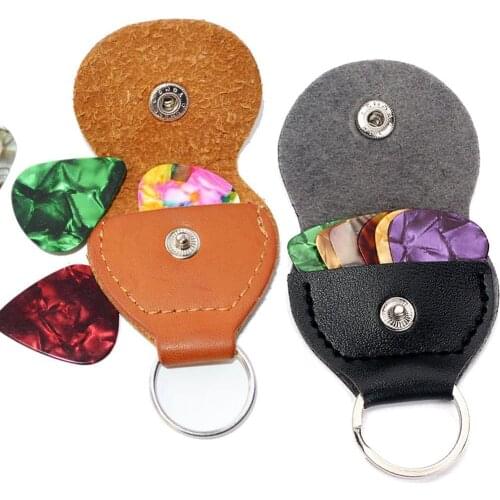 24Pcs Guitar Picks Plectrum with Storage Case Button Lock Instrument Accessory