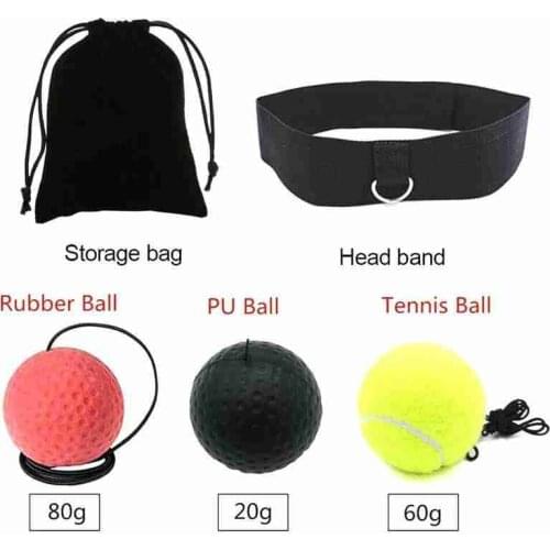 Boxing Reflex Ball set 3 balls Head Band Fighting Speed Training MMA Muay Exercise Punch Accessories