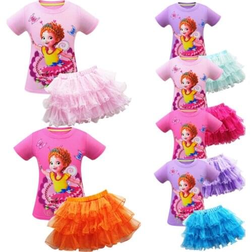 New childrens suit fancy nancy beautiful Nancy 3-10y girl short-sleeved mesh Halloween performance performance clothing