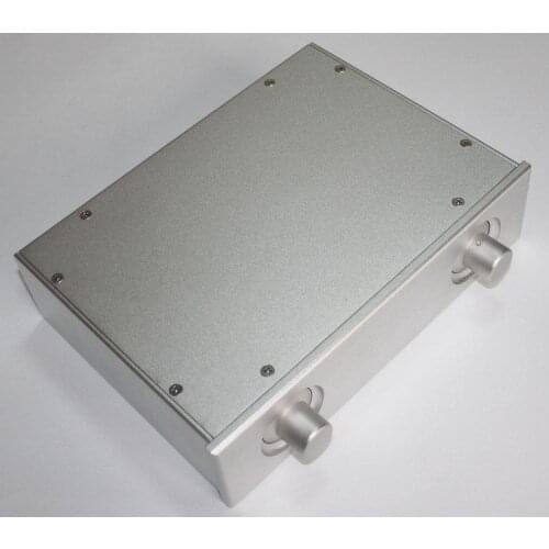 NEW silver full Aluminum preamp Enclosure AMP case power amplifier box chassis Y